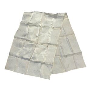 Vintage Ivory Paisley Satin Scarf Made in Japan Acetate Neck Scarf 40x13